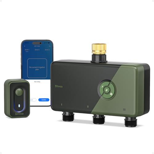 Diivoo Bewässerungscomputer WLAN 3 Ausgänge Garten 105,99€
